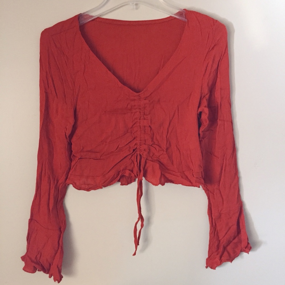 Drawstring top